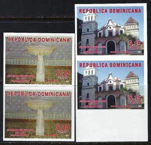 Dominican Republic 1508-09 IMPERFORATED PAIRS MNH SCARCE Z6387-2