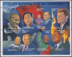 TANZANIA Sc # 1479 CPL MNH SHEETs of FAMOUS PEOPLE and EVENTS