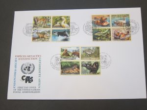 United Nations (NY,Vienna,Geneva) 2000 Sc 272a,355a,776a FDC