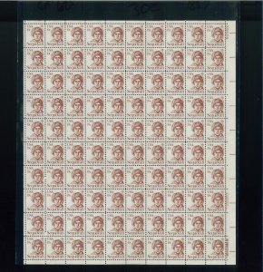 United States 19¢ Chief Sequoyah Postage Stamp #1859 MNH Full Sheet