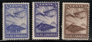 SPAIN Civil War 1937 MNH** Canarias  Galvez 184-6