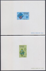 CHAD Sc# 304/8 MNH 5 PROOF CARDS of FLOWERS