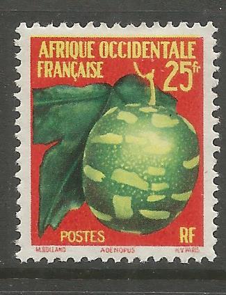 FRENCH WEST AFRICA 80, MINT HINGED, FLOWER ISSUE, ADENOPUS