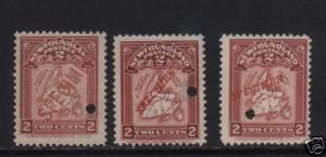 Newfoundland #86SP Mint Three NH Specimens