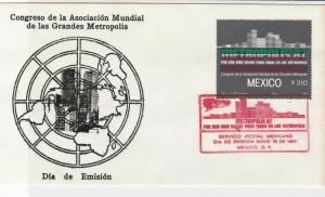 mexico 1987 association of grand metropolis stamps cover ref 20282