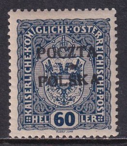 Poland 1919 Sc 48 Austrian Cracow Issue Overprinted Stamp MH