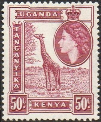 KUT 1954 50c Giraffe MH