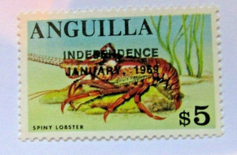 1968 Anguilla  SC #67 Caribbean SPINY LOBSTER MNH stamp