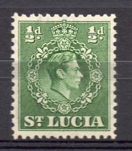 St Lucia 1938 GVI Early Issue Fine Mint Hinged 1/2d. 082856