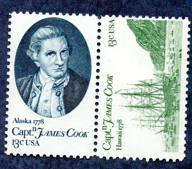 US Scott #1732-1733 13c Captain Cook pair (1978) MNH