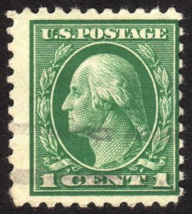 1916, US 1c, Washington, Used, thin, Sc 462