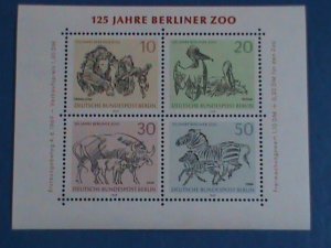 GERMANY STAMP:1969 SC#9N275- 125TH ANNIV: OF BERLIN ZOO SOUVENIR SHEET.