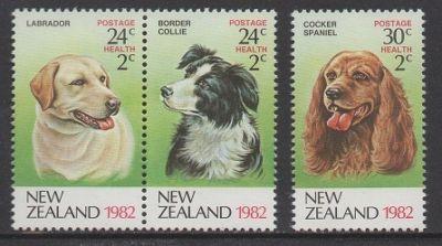 New Zealand 1982 Dogs VF MNH (B112-14)