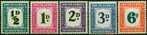 South Africa 1948-49 Postage Due Set of 5 SGD34-D38 V.F MNH