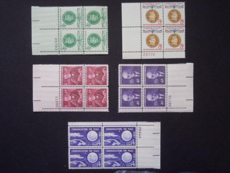 1960 US Plate Block Year Set Complete  #1139-1173  MNH OG 35 Plate Blocks