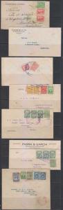COLOMBIA 1920-24 SIX COVERS TO ENGLAND INCLUDING ONE SCADTA F,VF GROUP 