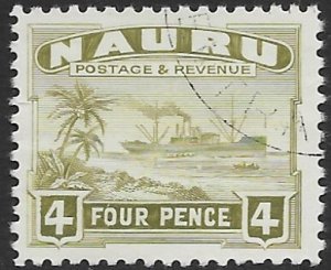 Nauru  23a  1924   4 pence fvf  used