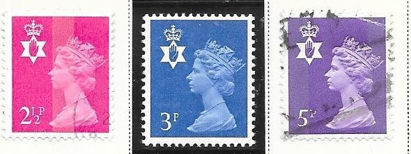 Great Britain-Northern Ireland #NIm1,2&5  (MNH&U) $1.05