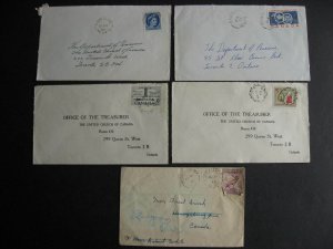 Newfoundland 5 split ring cancel covers 4 are opened on3 sides see pictures! 