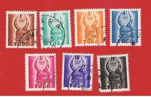 Togo #J49-J55  VF used  Postage Due   Free S/H