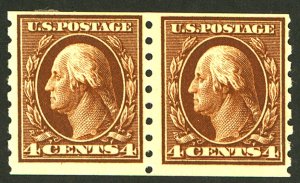 U.S. #395 MINT PAIR OG HR