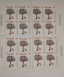 Canada 1979 United Nations Year Of The Child #842 MS Of Plate Blocks