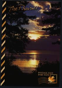 Canada UX120 Postcard MNH Lake Waskesiu, The Prairies, Barcode