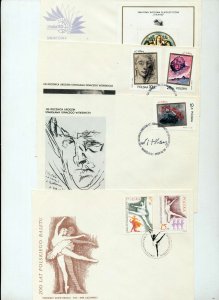 POLAND 1985 Trains Birds Wolves Covers FDC(34 Items)NT8574