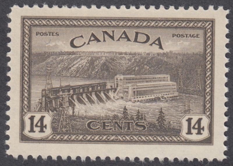 Canada - #270 15c Peace Issue, Hydro Electric Dam - MNH