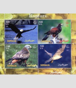 Somalia 2004 RAPTORS Birds of Prey Sheet (4) Perforated Mint (NH)