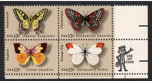 US # 1712 - # 1715 , # 1715a , VF OG NH L/R Zip Block of 4 - I Combine S/H