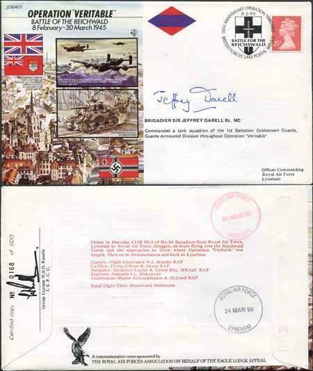 JS45/3c 50th Ann War II Operation Veritable Brig Sir J DarelI Cdr Tank Sqn (G)