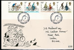 GREAT BRITAIN 1978 QE II F.D.C. CYCLES SG1067-1070 By BILL TIDY LIMITED to 500