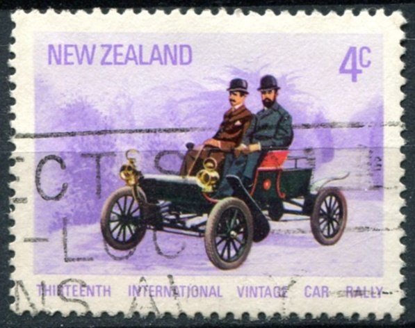 New Zealand Sc#490 Used, 4c multi, 13th International Vintage Car Rally (1972)