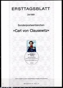 Germany Bund Scott # 1364, used, fd cancellation on sheetlet