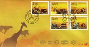 South Africa - 2006 Animal Tracks FDC Set