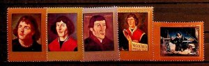 Poland Sc 1956-60 MNH Set of 1973 - Art - Portraits of Nicolaus Copernicus