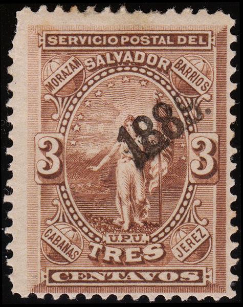 El Salvador Scott 30 (1889) Mint H F-VF