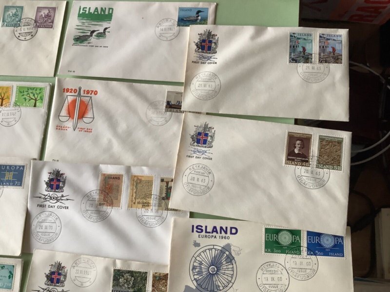 Iceland first day covers 16  items Ref A1929