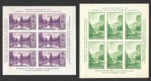 Doyle's_Stamps: MNH 1934 APS & TransMississippi Exhibition Souvenir Sheets