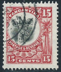 Tanganyika, Sc #14, 15c Used