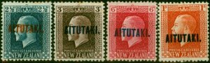 Aitutaki 1917-18 Set of 4 SG15a-18a Good MM