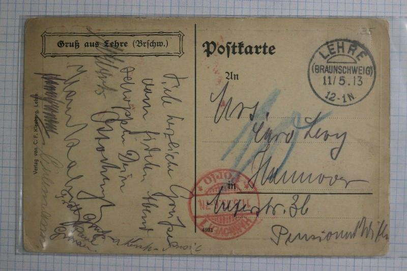 Germany Postcard Allied Field post Lehre soldier troop signed free 1913 DC