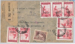39427   ARGENTINA - POSTAL HISTORY:  SERVICIO OFFICIAL  on COVER to ITALY : 1951