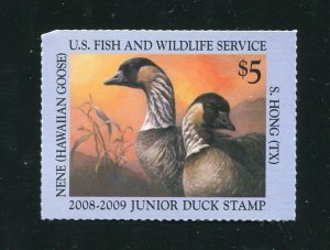 JDS16 Nene Hawaiian Goose Junior Duck Stamp MNH 2008