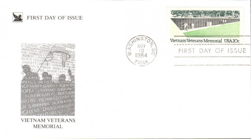 #2109 Vietnam Veterans Memorial Pegasus FDC