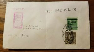 1930s cover Los Angeles, CA to The Citadel Charleston, SC cadet - Sailor's Mail