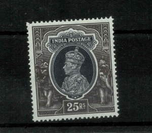 INDIA GVI 1937 SG264 25rs slate-violet & purple - vlmm/mnh. Cat £275