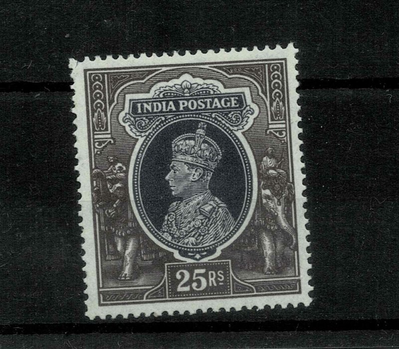 INDIA GVI 1937 SG264 25rs slate-violet & purple - vlmm/mnh. Cat £275