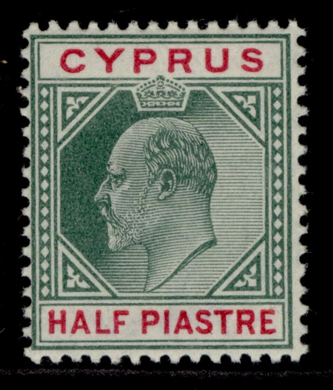 CYPRUS EDVII SG62, ½pi green & carmine , M MINT. Cat £12. 